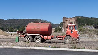 Truck by Blast Furnace Park, Lithgow, New South Wales