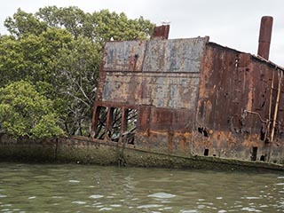 wreck of SS Ayrfield, Homebush Bay, Sydney, Australia