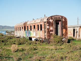 abandoned railway carriage, Port Pirie, South Australia