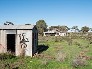 abandoned shed and house, Port Pirie, South Australia