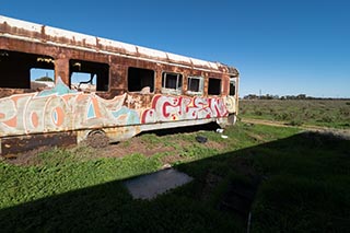abandoned railway carriage, Port Pirie, South Australia