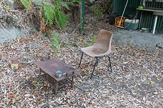 Camp table and chair