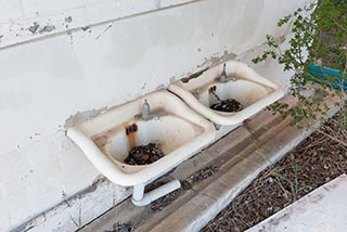 Outdoor sinks at St. John's Orphanage