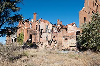 Partially collapsed ruins of St. John's Orphanage
