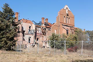 Partially collapsed ruins of St. John's Orphanage