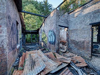 Burnt Out House in Mittagong, Australia