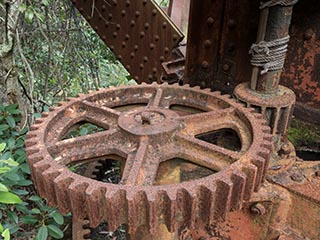 Gears on old steam crane at Wondabye Quarry