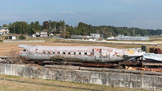 Convair 240 airliner in a junkyard in Mie Prefecture, Japan