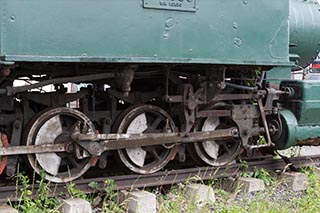 Wheels of LDK 56 steam locomotive