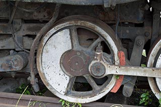 Wheel of LDK 56 steam locomotive