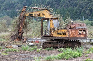 Disused excavator, Tochigi Prefecture, Japan