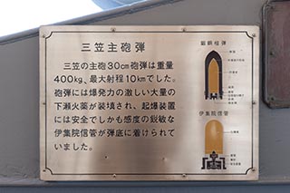 Diagram of naval shell on Battleship Mikasa