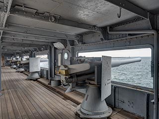 Anti-torpedo boat guns on Battleship Mikasa