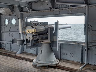 Anti-torpedo boat gun on Battleship Mikasa