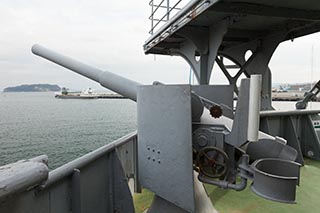 Anti-torpedo boat gun on Battleship Mikasa