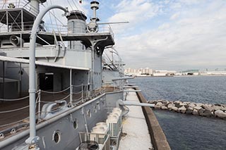 Seaward side of Battleship Mikasa