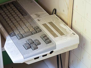 Computer in abandoned Japanese house