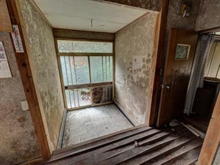 Entrance to abandoned Japanese house