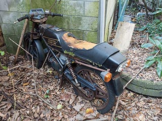 Abandoned motorcycle