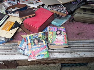 Magazines in abandoned Japanese house
