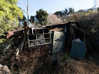 Collapsing shack, Kanagawa Prefecture, Japan