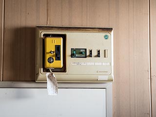 Meter box in abandoned apartment