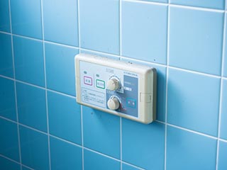 Bath temperature controls in abandoned Japanese house