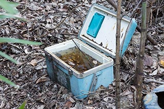 Abandoned cooler box