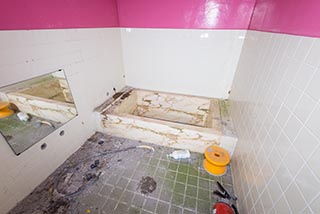Abandoned Love Hotel New Green Bathroom