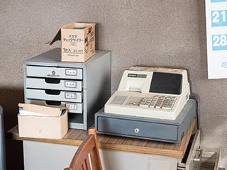 Cash register in office of Hotel New Royal