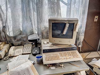 Computer in office of Hotel New Royal