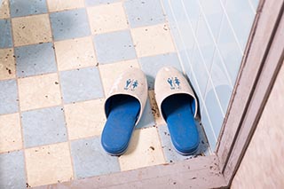 Toilet slippers in Hotel Penguin Village