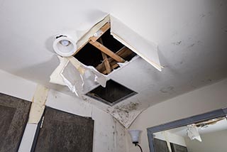 Hole in guest room ceiling