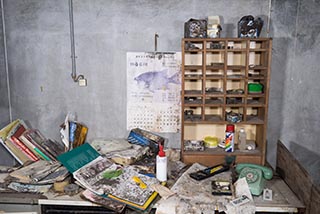 Abandoned Hotel Suzukigaike Plant Room Desk