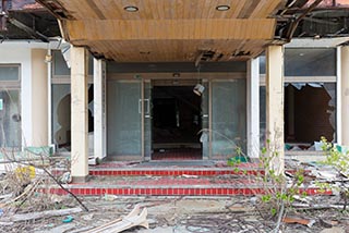 Abandoned Hotel Suzukigaike Lobby Entrance