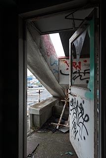 Abandoned Hotel Tropical Door to Roof