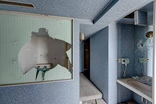 Abandoned Hotel Tropical Broken Bathroom Window