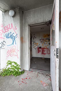 Abandoned Hotel Tropical Fire Door