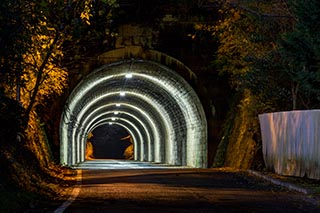 Road tunnel in Isehara-shi, Kanagawa Prefecture