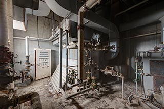 Abandoned Municipal Building Boiler Room