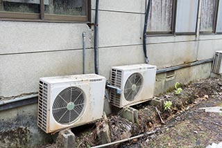 Air Conditioner behind Abandoned Nametara Onsen