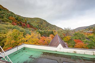 View From Roof of Abandoned Oirasekeiryu Onsen Hotel