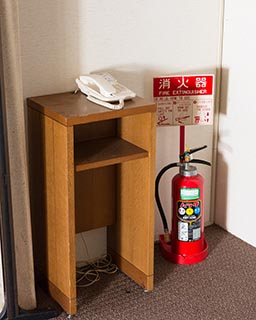 Abandoned Oirasekeiryu Onsen Hotel Telephone and Fire Extinguisher