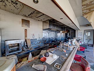 Counter of Abandoned Japanese Restaurant