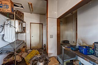 Kitchen of abandoned Japanese Restaurant