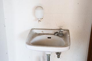 Sink in abandoned Japanese Restaurant