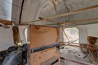 Abandoned Cow Shaped Building Interior