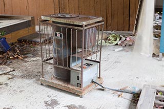Oil Heater in Abandoned Japanese Restaurant