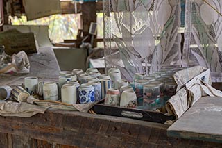 Cups in Abandoned Japanese Restaurant
