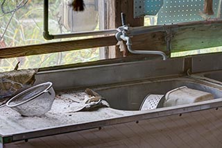 Abandoned Japanese Restaurant Kitchen Sink